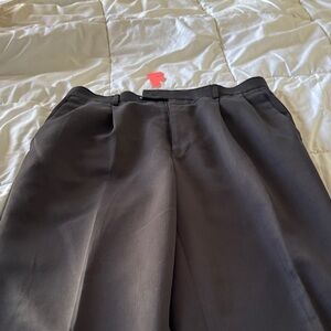 Louis Raphael Men's Black Flat-Front Dress Shorts